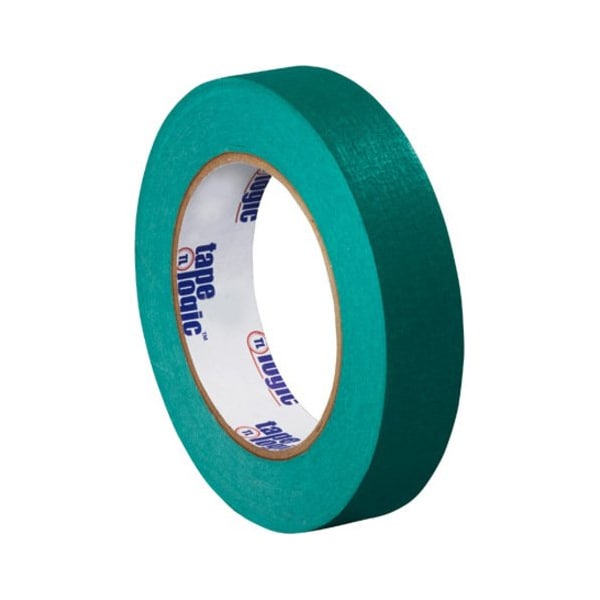 Tape Logic Masking Tape, 1x60 yd., PK12, 1" W x 60 yds L, Dark Green, 12 PK T93500312PKE - main